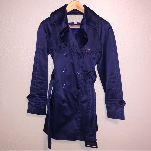 Jessica Simpson Royal Purple Trench Coat- PS - Picture 2 of 15